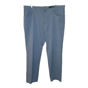 Dunning Golf Pants Gray Men Size 38 x 29 Lightweight Flat Front Bluish Shade